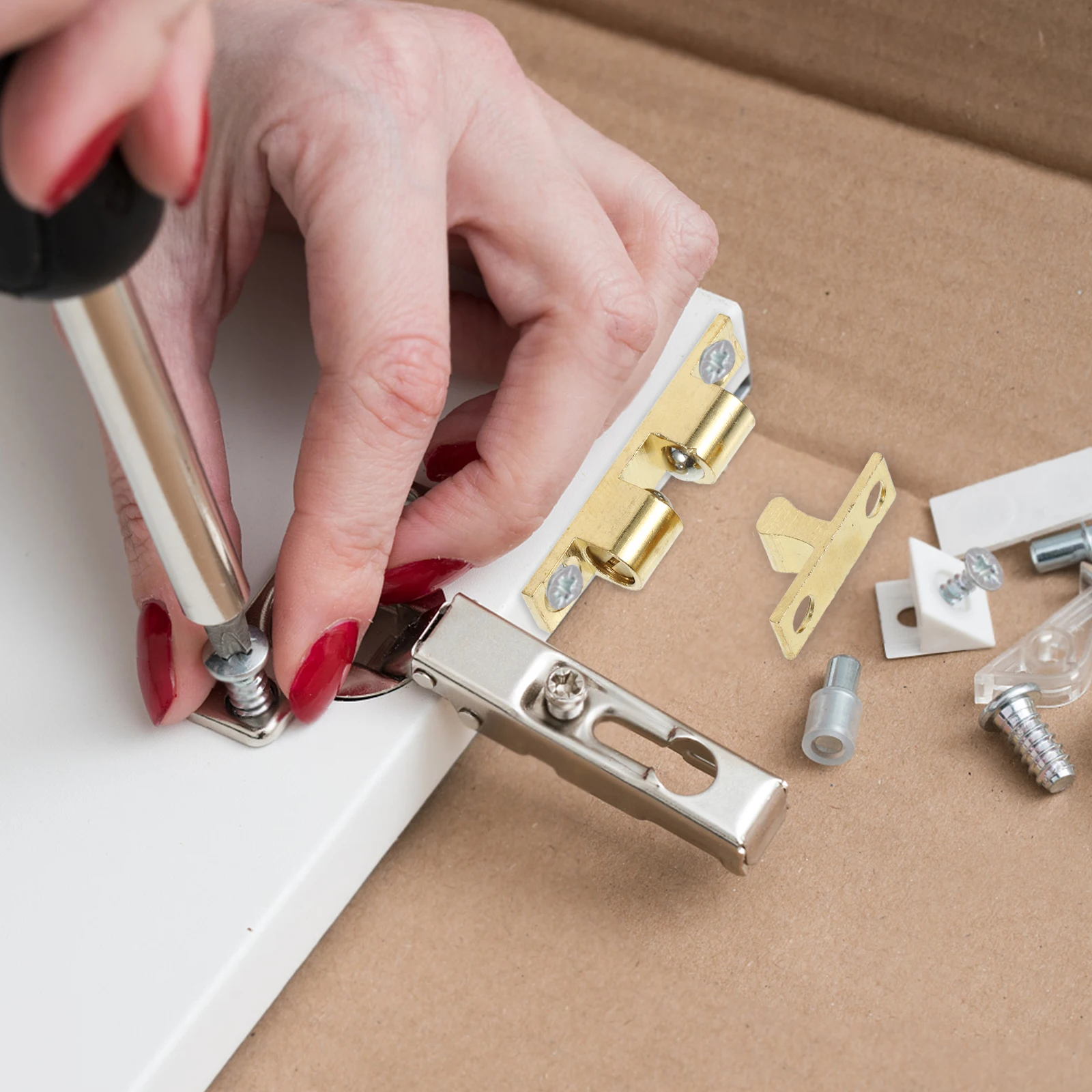 

10pcs Brass Catch 40mm Cabinet Door Ball Catches For Interior Doors Latches Furniture Hardware Spring Bead Buckle Durable Rust