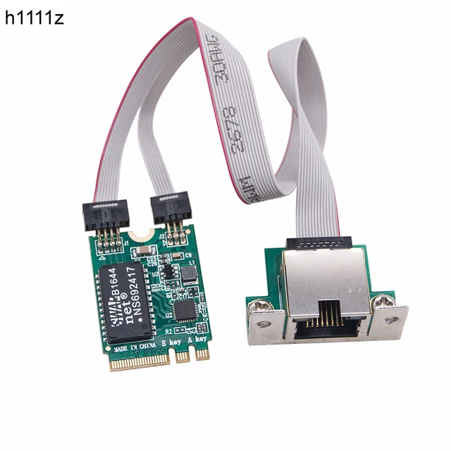 NOWA karta sieciowa M.2 A+E Gigabit Ethernet M2 do RJ45 Port COM Adapter sieciowy 10/100/1000Mbps RTL8111H/RTL8111F Chip