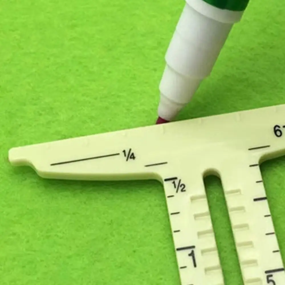 5 In 1 Sliding Ruler Sliding Gauge DIY Sewing Sewing Patchwork Ruler Plastic Multi-Functional Sewing Seam Ruler Tailors