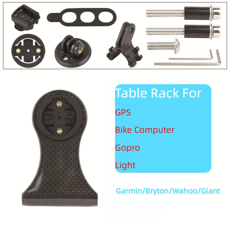 CM-02+ Carbon Bike Stem Extension Computer Mount Code Table Rack - Bicycle Accessories for GPS Bike Computer Camera Light