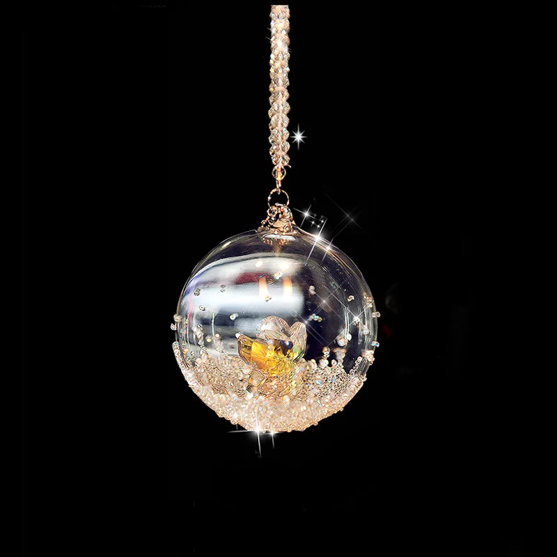 New Arrival Crystal Glass Ball with Angel inside Christmas Ornaments Room Decoration Crafts Collection DEC129