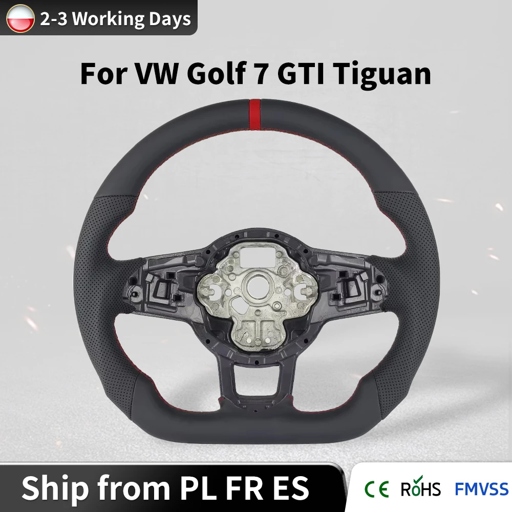 Volante sportivo in pelle traforata, adatto per VW Golf Mk7 7.5 GTI GTD GTE Tiguan Passat 2013-2020 DSG, accessori auto personalizzati per l'aggiornamento.