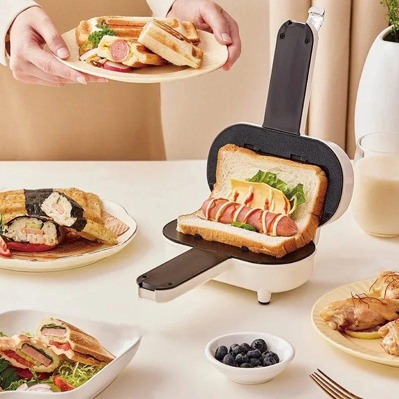 550W Electric Breakfast Machine Hot Pressed Sandwich Machine Panini Portable Home Non-stick Double sides Heating Toaster 220V