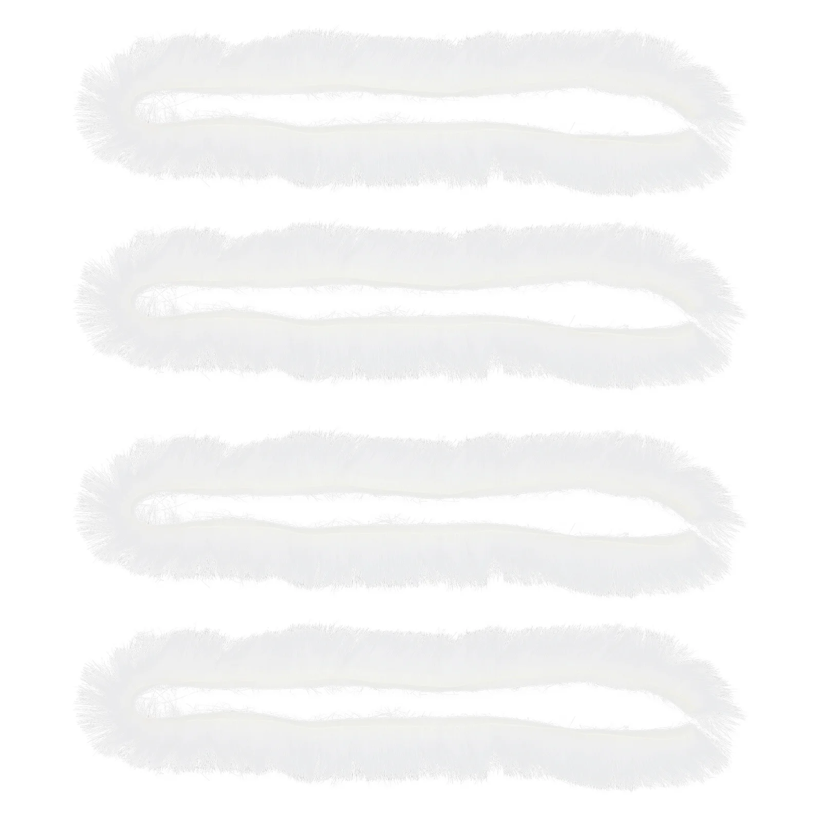 

4Pcs Simulation Fox Hair Ribbon Trim DIY Supply Shaggy Fabric Patch for Headwear Clothes Shoes Accessories Faux Fox