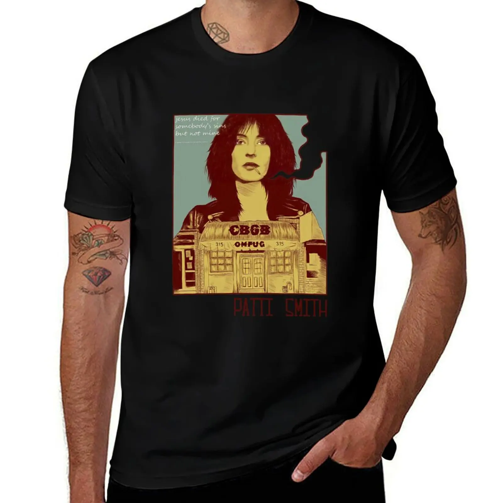 Patti Smith T-Shirt Breathable Gym Short Sleeve T-Shirt