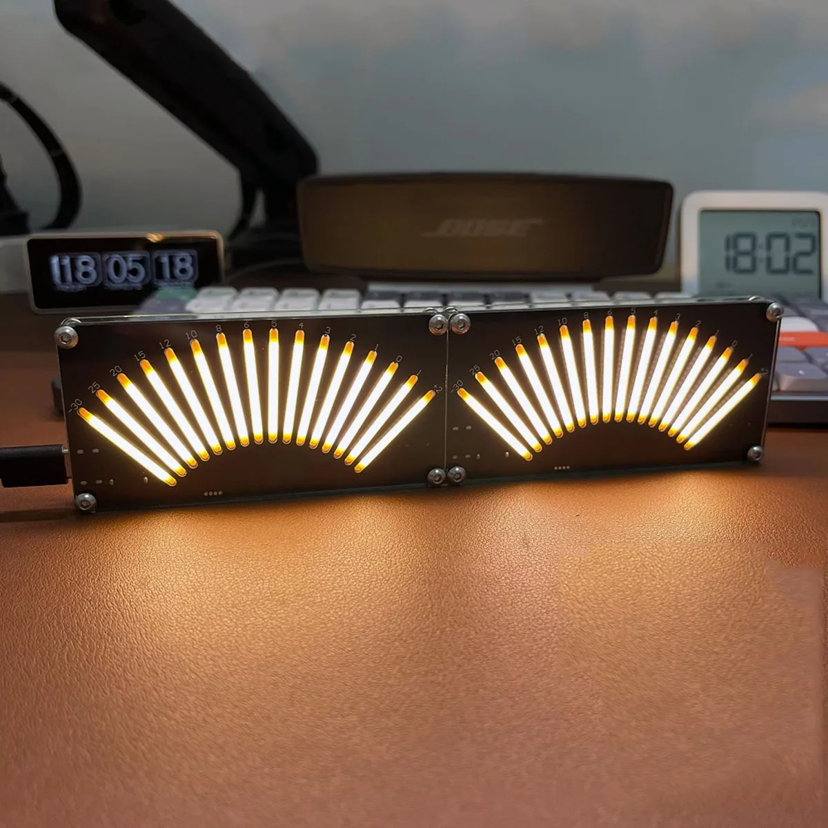 DIY LED Muziekspectrum LED Audio Niveau-indicator Pick-up Ritme Licht Spraakgestuurde Single/Dual Channel Retro Niveau-indicator