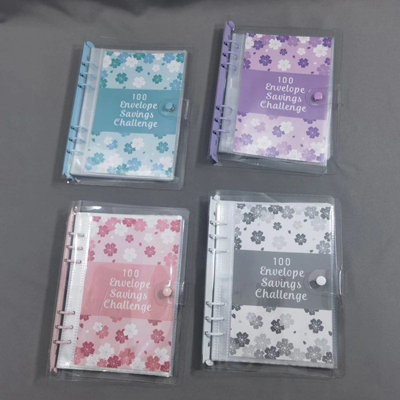 100 Day Envelope Challenge Binder For Budget Planning With Cash Envelopes Purple