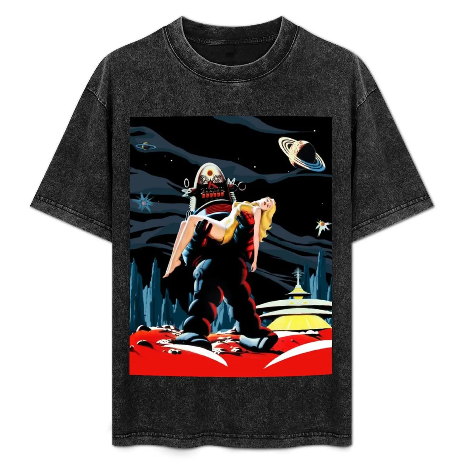 

Forbidden Planet, new design poster T-Shirt oversizeds Clothing slim fit t shirts for men
