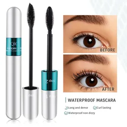 Rimel 4D Silk Fiber Eyelash Mascara Waterproof Long-Lasting Extra Volume Lengthening Lash Thick Eyelash Black Mascara Cosmetics