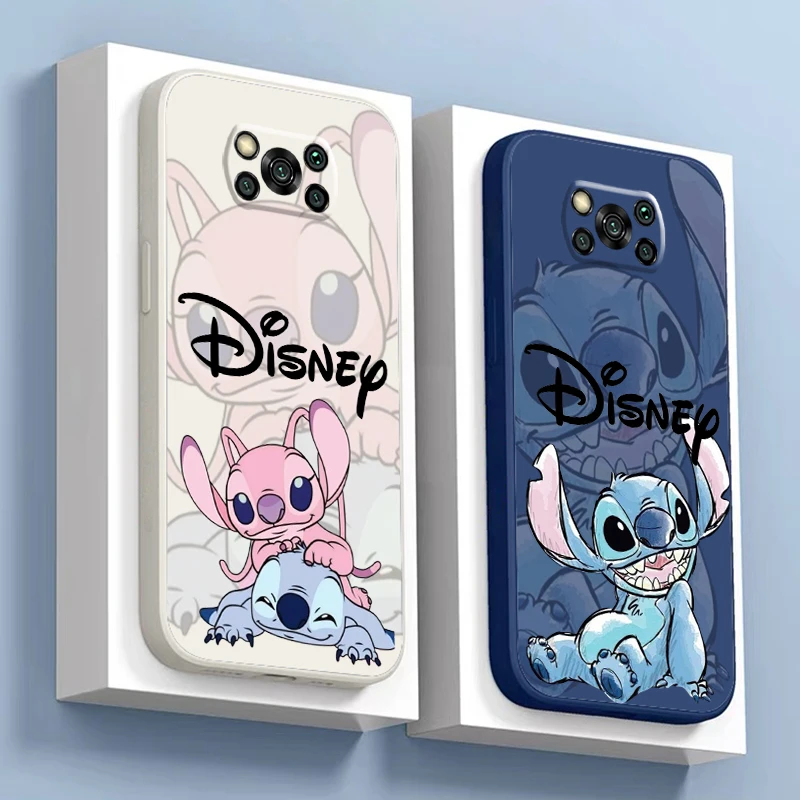 

Disney Stitch Bady Phone Case For Xiaomi POCO F5 F4 F3 GT M4 M3 POCO X5 X4 X3 Pro NFC Liquid Silicone Back
