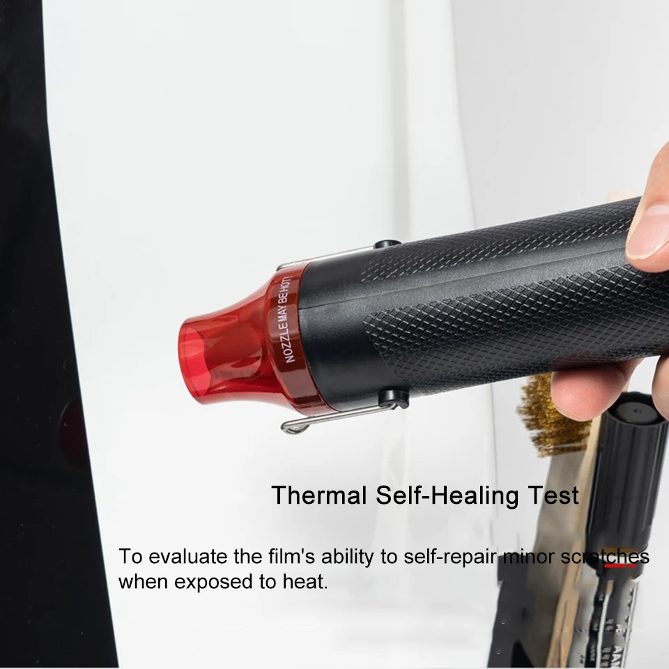 Ultimate PPF Test Kit: Complete Set with Mini Hood, Heat Gun, Copper Brush for Self-Healing, Scratch & Abrasion Testing MO-648D