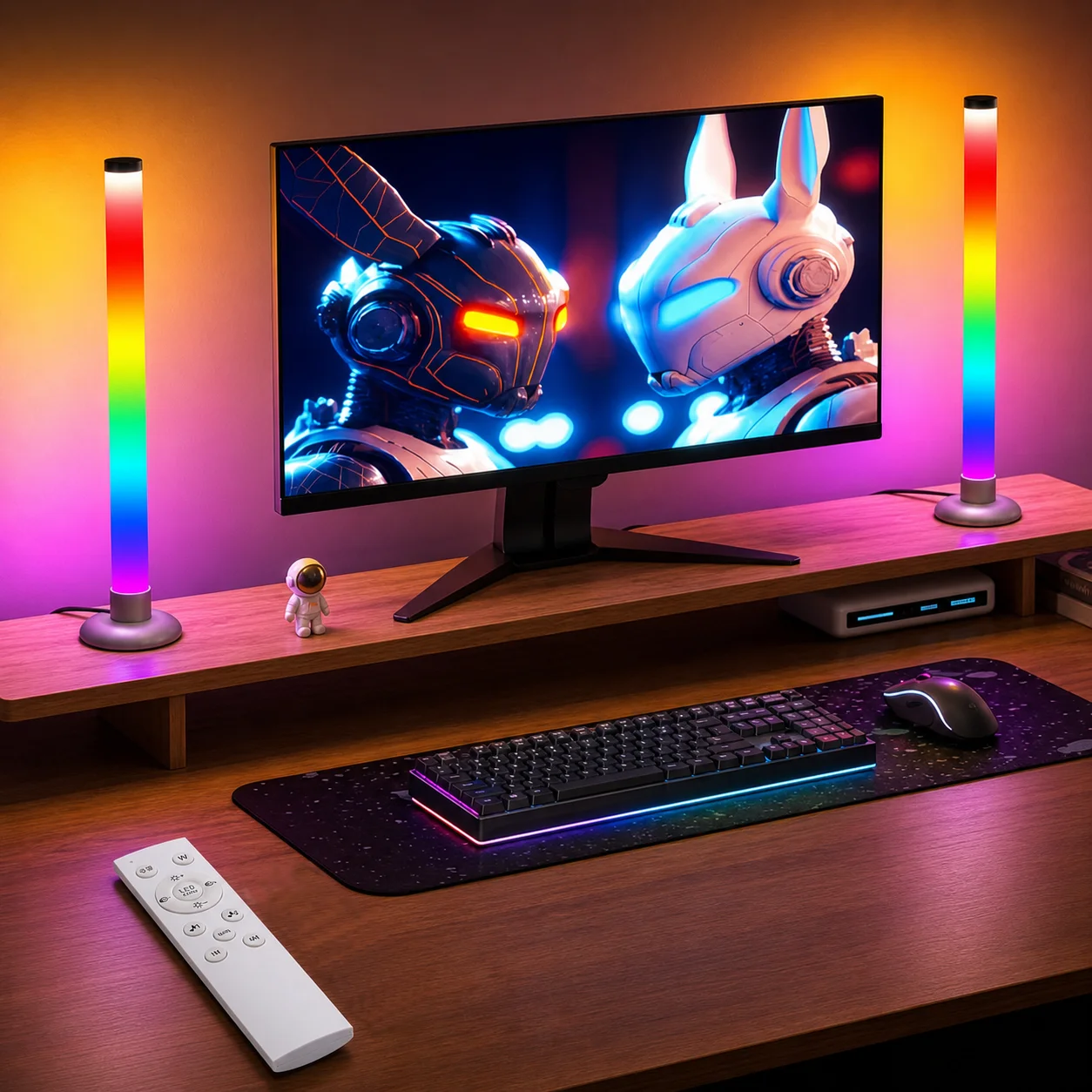 LED Light Bar RGB Color Changing TV Backlight Remote Symphony Atmosphere Light Strips Music Rhythm Ambient Pickup Lamp Decor