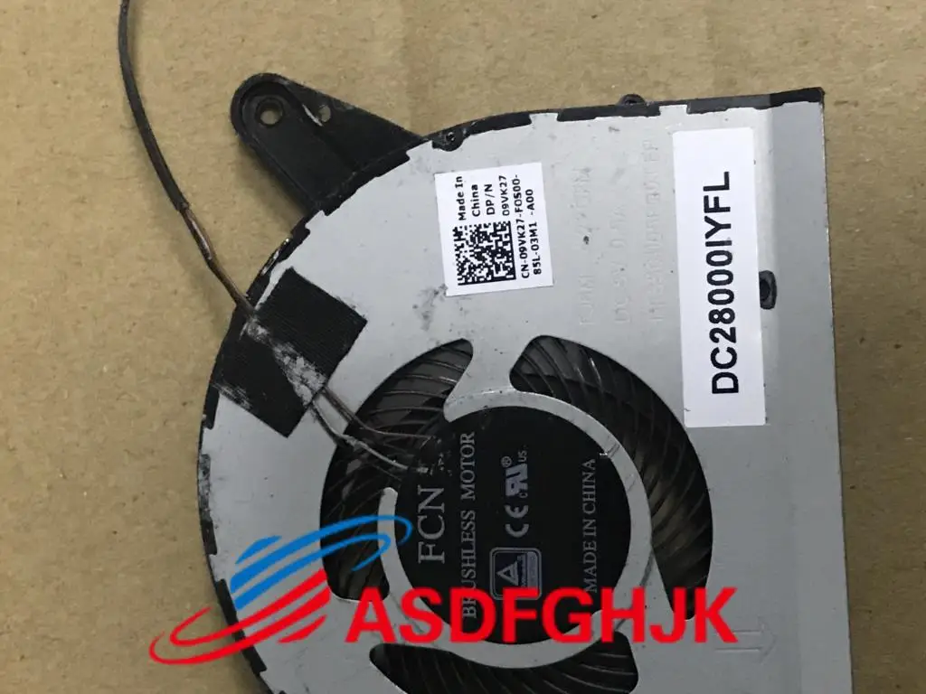 Original CPU Cooling Fan for Dell Latitude 5580 5590 DC28000IYFL 09VK27 9VK27 CN-09VK27 100% TESED OK