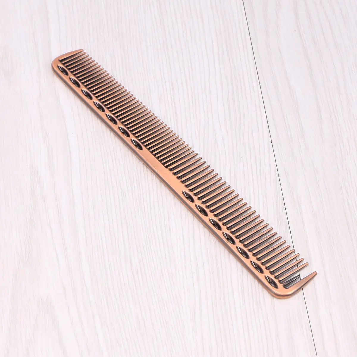 

2 Pack Aluminum Barber Comb Set Professional Hairdressing Salon Haircut Tool Half Thin Half Wide Teeth Detangler Combs Silver