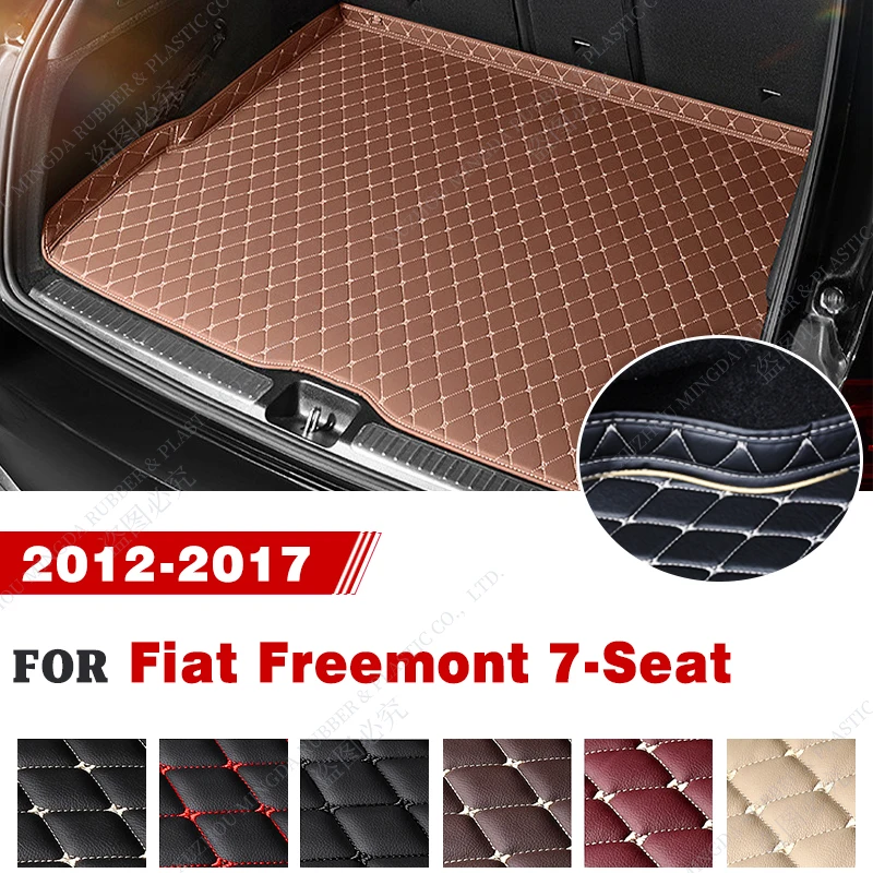 Car Trunk Mat For Fiat Freemont 7-Seat 2012 2013 2014 2015 2016 2017 Cargo Liner Boot Carpets interior accessories