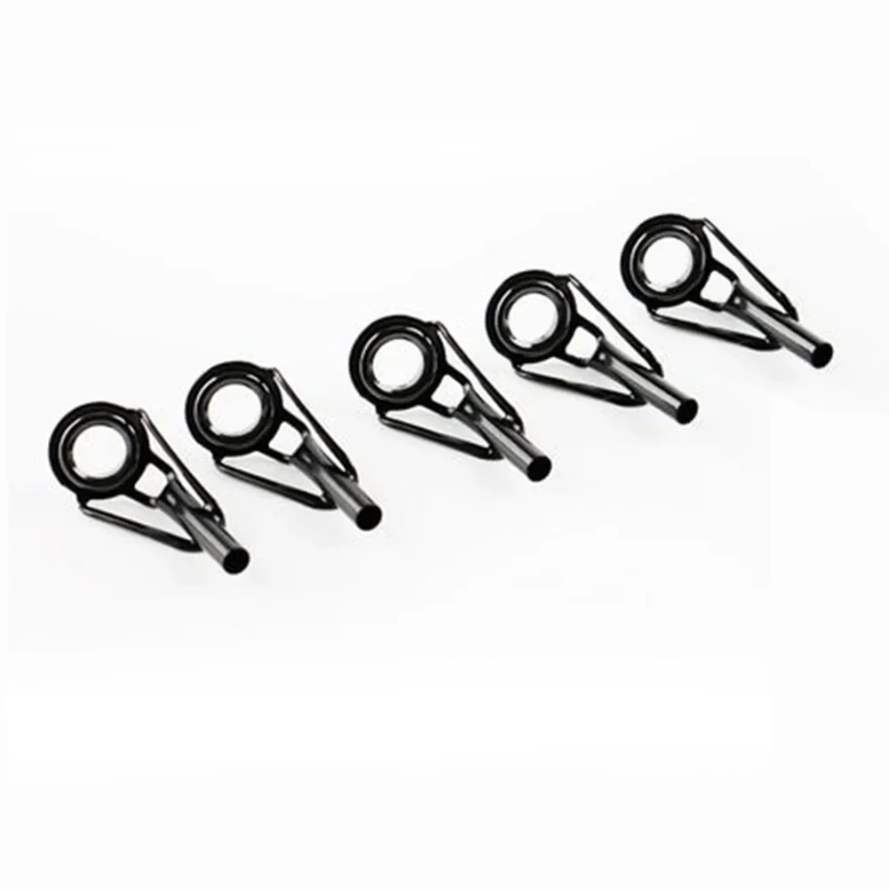 New Practical Fishing Rod Guides Guide Ring 5pcs Black Eye Line Rings For Fishing Rods Multi Sizes Rod Tip Top