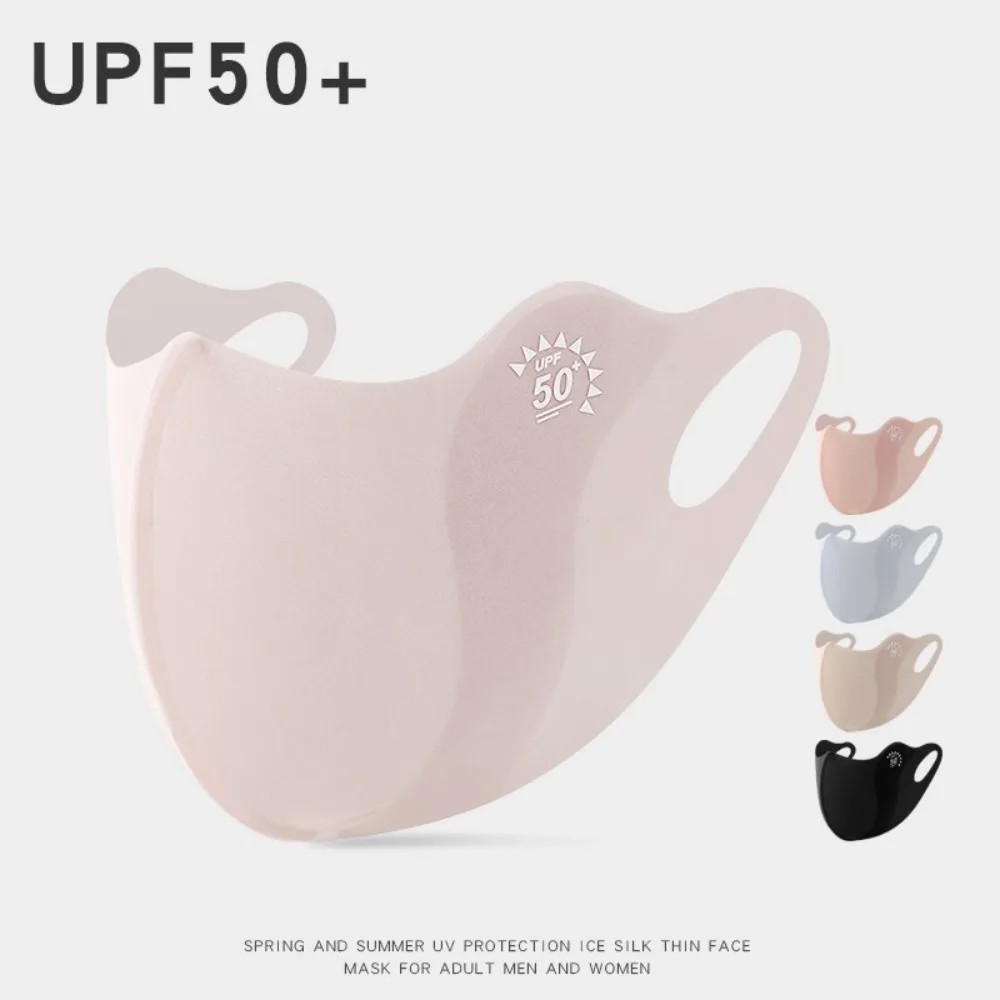 New Breathable Ice Silk Mask Washable Anti-UV Riding Face Mask Dustproof Face Veil Unisex