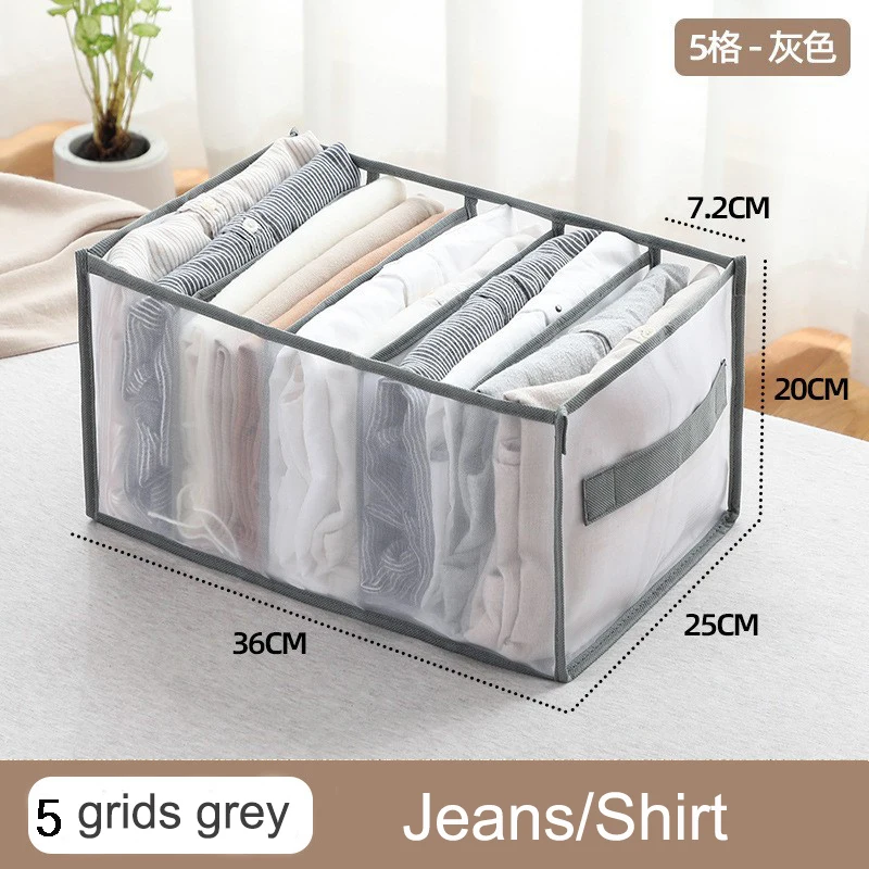 Folding Closet Organizer Jeans Sweater Socks Storage Boxes Wardrobe Clothes Underwear Organizer Drawers Clothes Separator Boxes