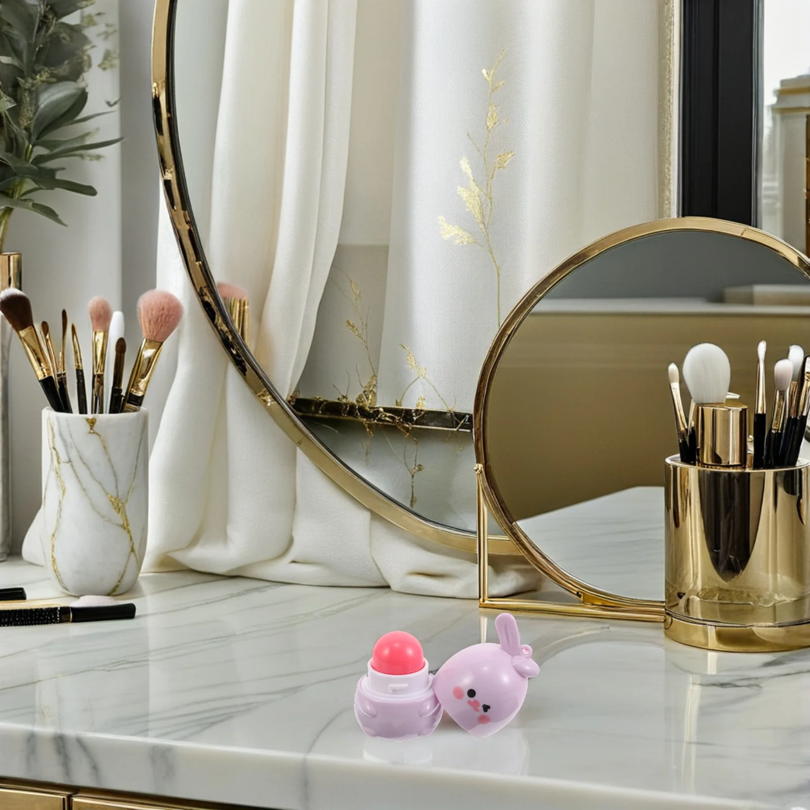 Baume à couleur changeante, 2 pièces, Design lapin mignon, soin hydratant et nourrissant pour les lèvres, teinte hydratante, rouge à lèvres changeant pour femmes, Kawaii