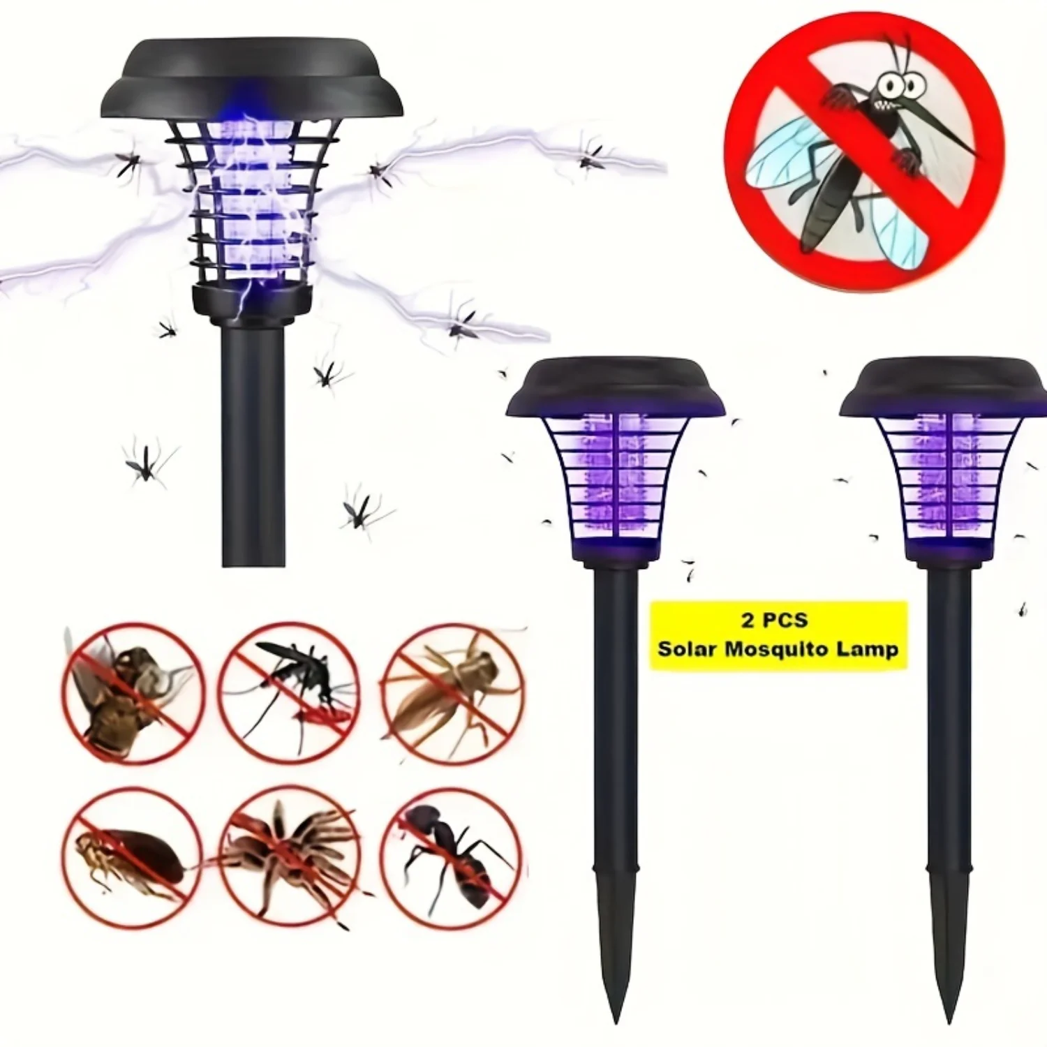 

Waterproof Outdoor LED Solar Mosquito Killer with Motion Sensor, UV Light, Adjustable Color Temperature. Perfect for Garden, Pat