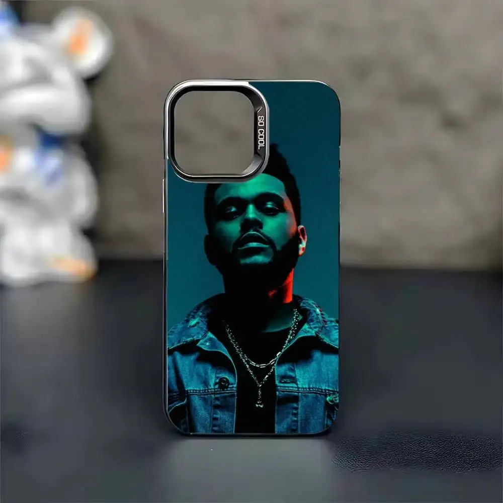 Die W-Weeknd XO Handyhülle für iPhone 17,16,15,14,13,12,11, Pro Max, Plus, schwarze Candy Silver Cover