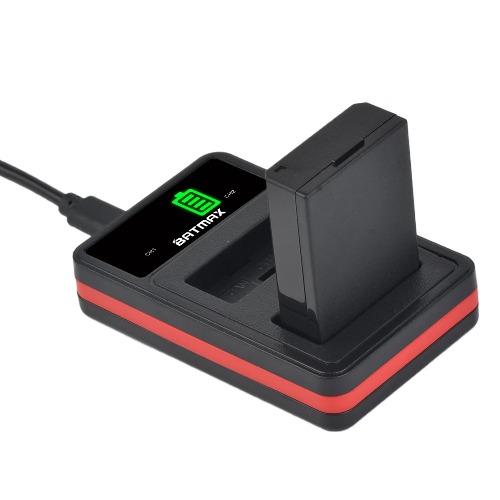Batmax 1500mAh LP-E10 LPE10 + Charger with Type C Port for Canon EOS Rebel T3 T6 T7 T100 Kiss X50 X80 X90 1500D 3000D 4000D Came