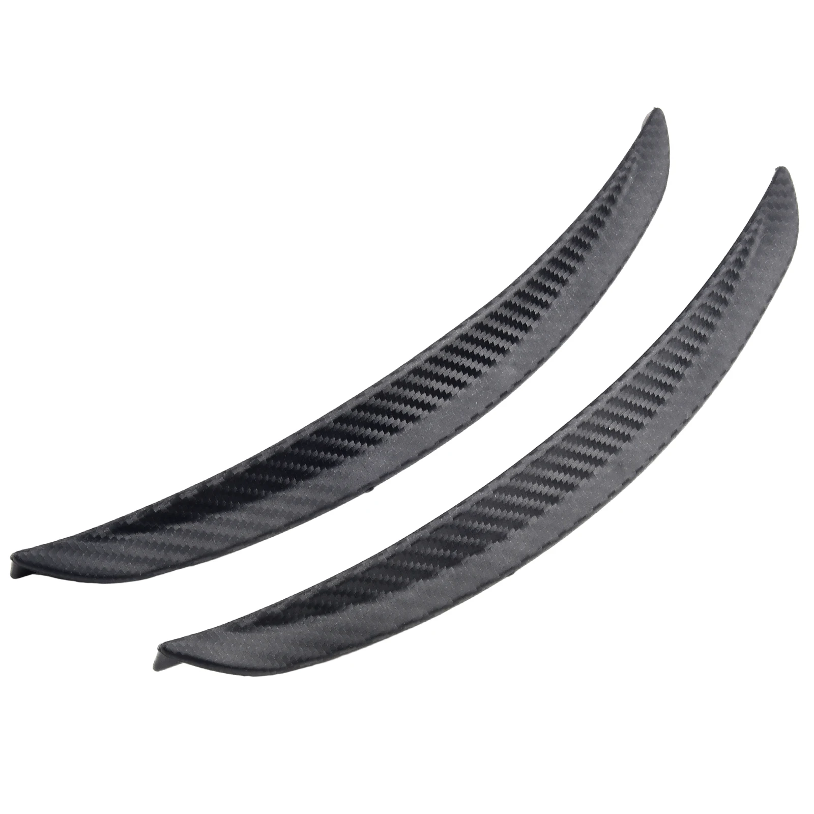 Lip Strips Protection Strip Kit 2 Pcs/set Auto Parts Pair Of Replacement Car Accessories Carbon Fiber Black Rubber Useful