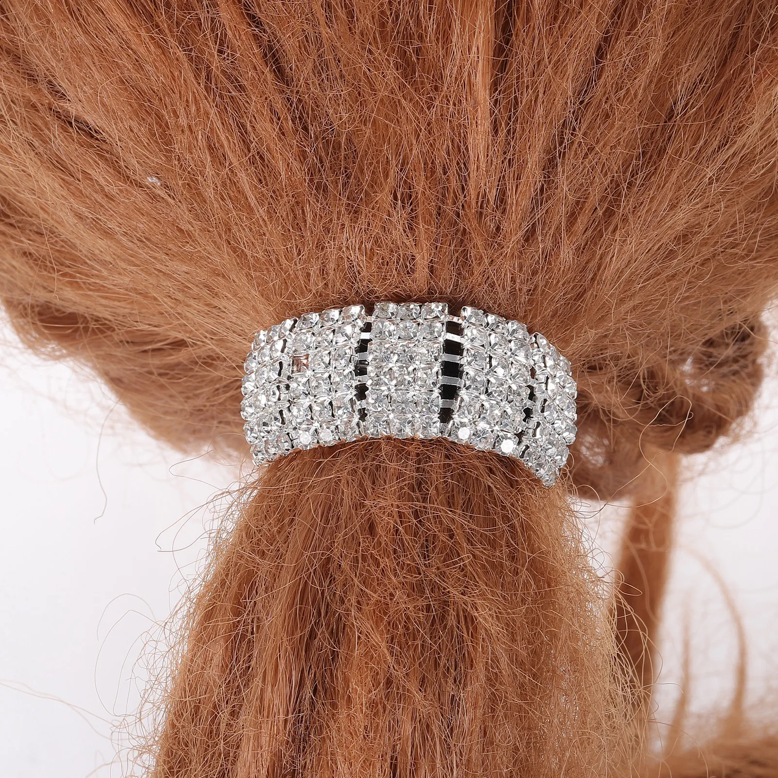 

Elastic Hair Ties No Crease Ponytail Holders Rhinestone Stretch Band for Girls Women Accessories Decorations