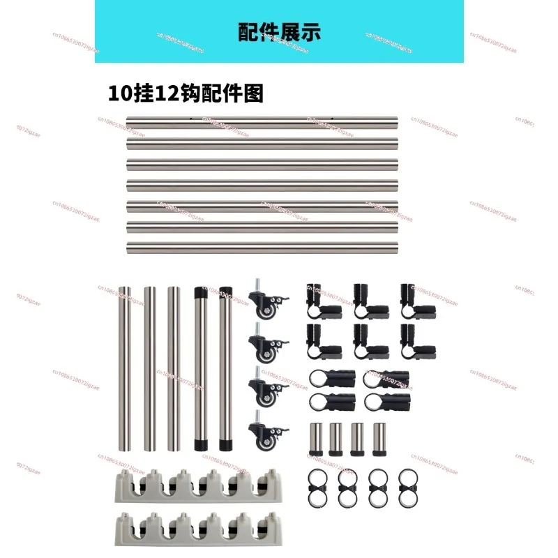 

Мобильная напольная стойка для швабры, держатель для метлы, органайзер для ванной комнаты и балкона, стеллаж для хранения чистящих инструментов