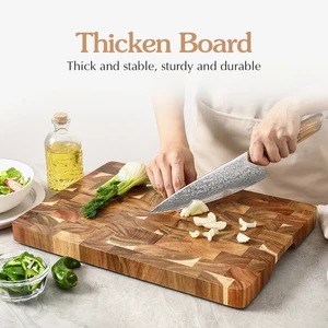 Hezhen-tébua double-sided cutting, premium amendment in acacia wood, cutting board drain, water and moisture-proof tools 8 Main Sales Wood Taba - №4