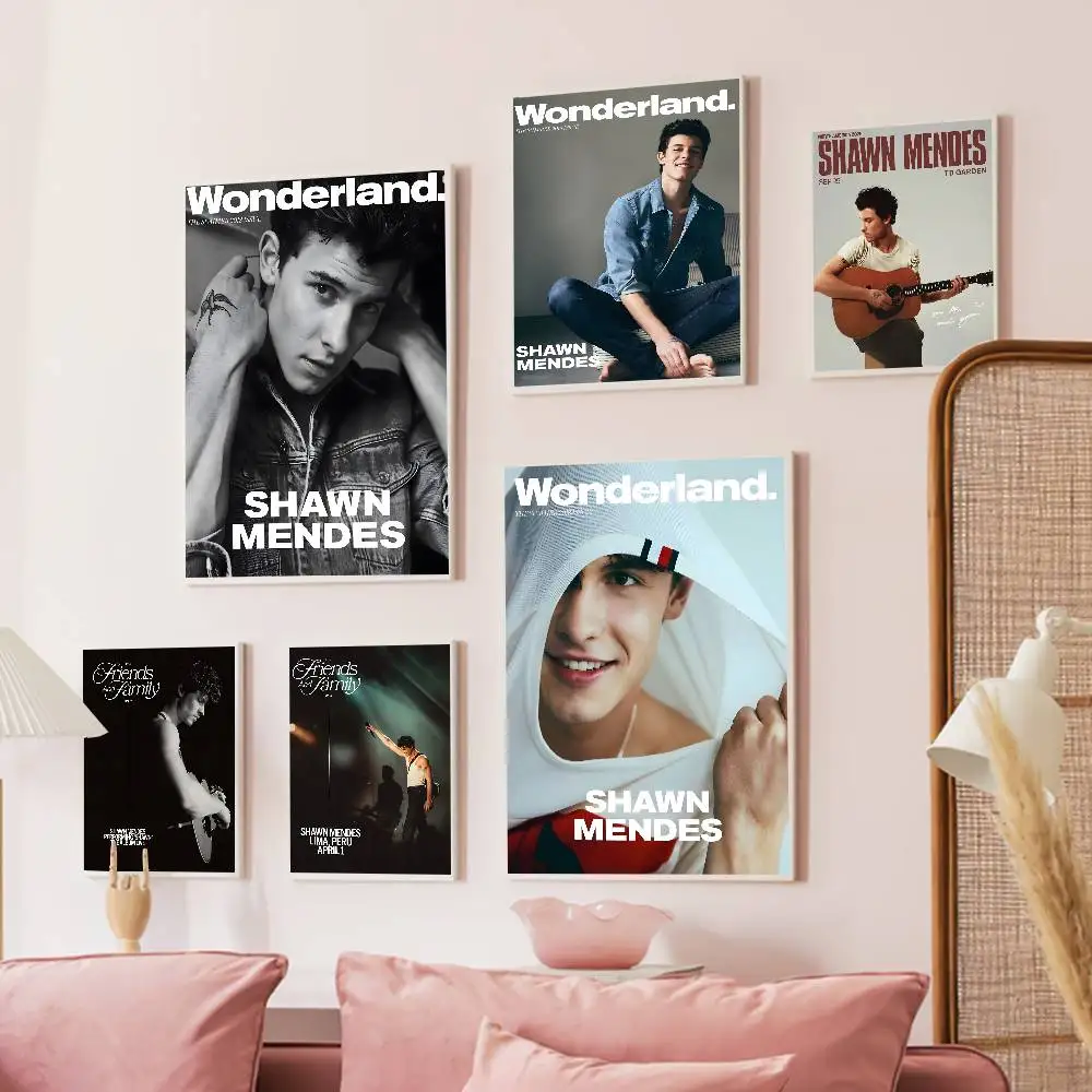 S-Shawn Mendes SINGER Classic Anime Poster Waterproof Paper Sticker Coffee House Bar Room Wall Decor