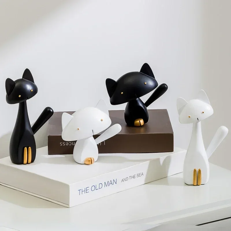 

Creative Simple Cat Resin Statue,Model Ornament,Living Room,TV Cabinet,Desk,Bedroom,Home Decoration,Cute Animal Sculpture Crafts