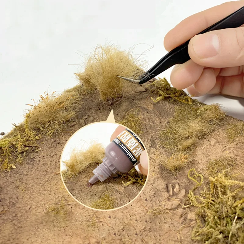 Simulação em miniatura modelo de grama murcha cluster de feno diy trem ferroviário/mesa de areia/escena militar micro paisagem diorama kit