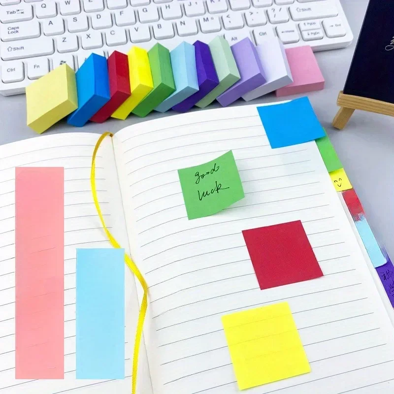 11 (صندوق) ملاحظات لاصقة مربعة صغيرة ملونة صغيرة ذاتية اللصق ملاحظات ورقية مؤشر ملاحظات لاصقة ملاحظات لاصقة للطلاب
