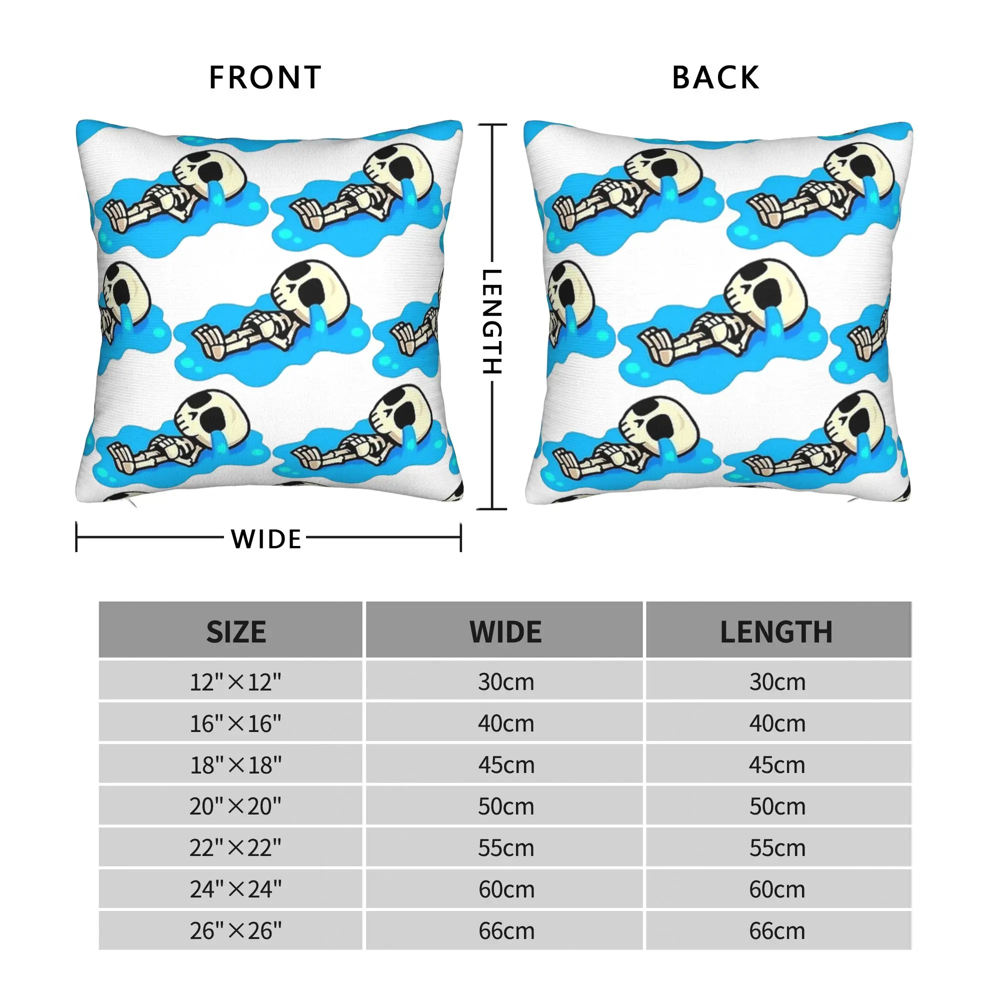 الهيكل العظمي البكاء الصدامات Royaleds المخدة لينة غطاء وسادة بوليستر ديكور رمي كيس وسادة غطاء المنزل مربع 40X40cm