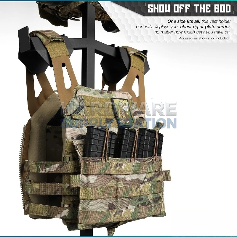 

Household garage military equipment rack, helmet, vest, waist belt storage and display integrated rack, independent rack carrier