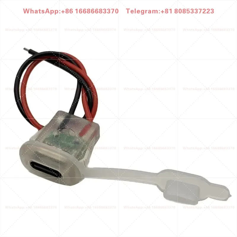 10pcs   USB charging port female head TPC waterproof base tail plug power socket Type-c2P female socket soldering wire