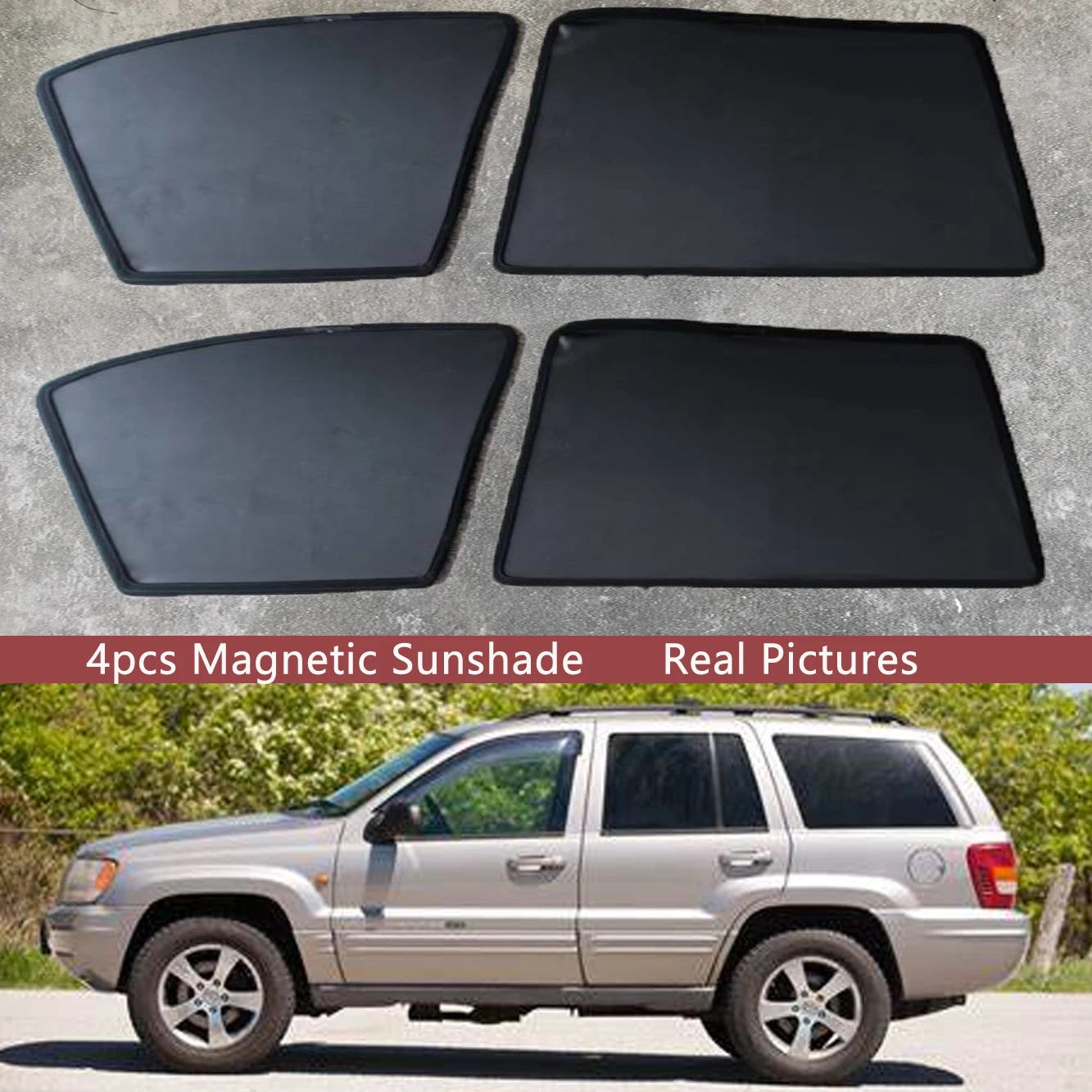 Magnetic Car Sunshade Shield Front Windshield  Accessories Sun Shades For Jeep Grand Cherokee WJ WG 1999 - 2005 2000 2001 2002