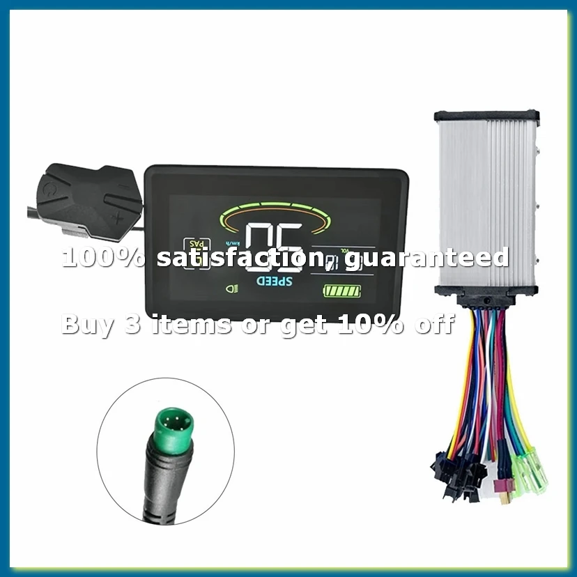●H6C Electric Bike LCD Display 24V-60V+36V 350W Sine Wave Controller Color Screen with USB UART for Electric Bike(5PIN)