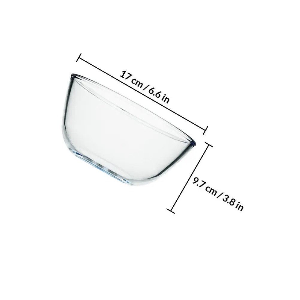 1Pcs Premium Clear Glass Salad Bowl for Food Serving Storage Rice Noodle Fruit Dessert Soup Home Kitchen Tableware Transparent