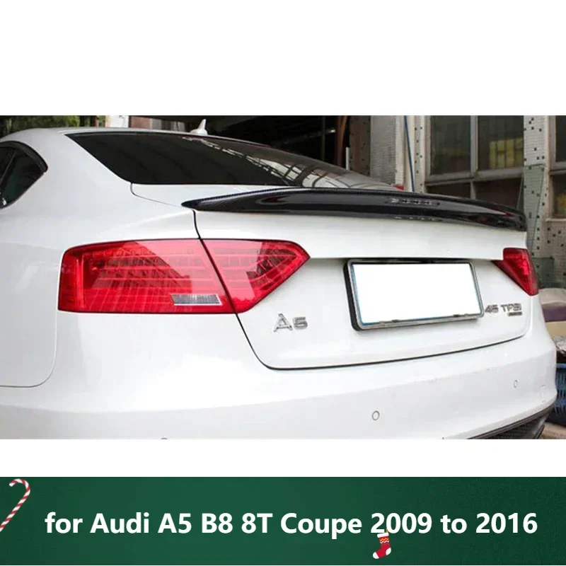 

New！ Spoiler Carbon Fiber for Audi A5 B8 8T Coupe 2009 to 2016 Rear Trunk Wing Ducktail Refit Accessories