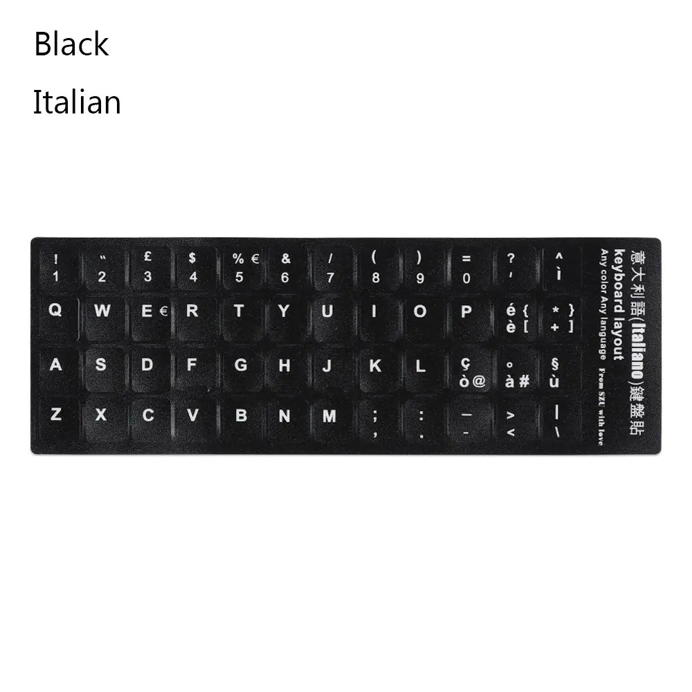Wear-resistant English Arabic Spanish Russian Letter Keyboard Stickers Alphabet Layout
