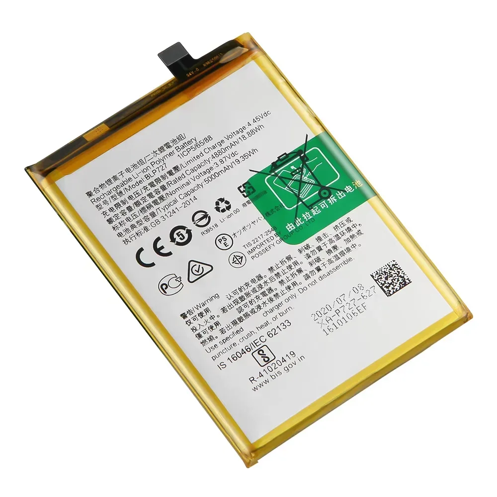 Phone Replacement  Battery BLP727 For OPPO A11 X A1K Realme 5 5pro 5i 5s C2 X2 XT 6 6PRO BLP729 BLP711 BLP721 BLP741 BLP757