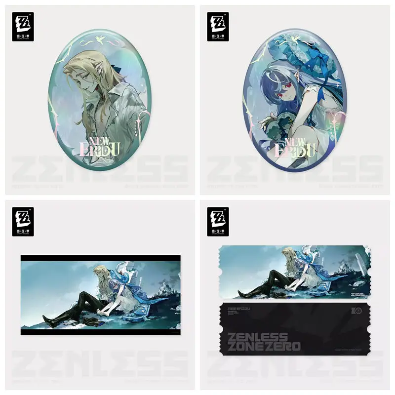 

[Genuine] miHoYo Game Zenless Zone Zero Hugo Vivian Badge Laser Ticket Poster Mouse Pad Anime Ornament Cosplay Halloween Gifts