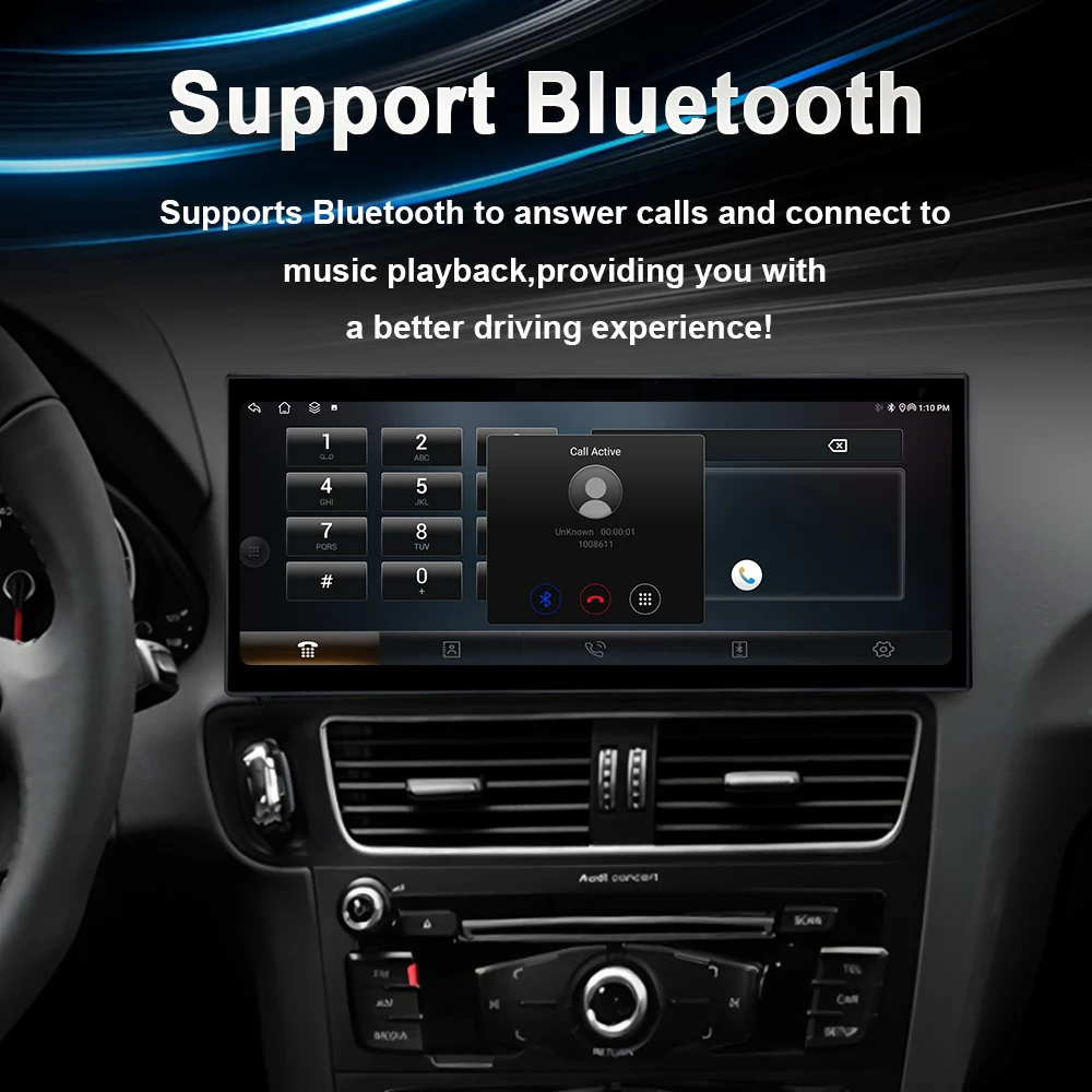 Wireless CarPlay Android 16 For Audi Q5 2009-2017 12.3inch Car Video Players GPS Navigation Bluetooth Android Radio Media Stereo