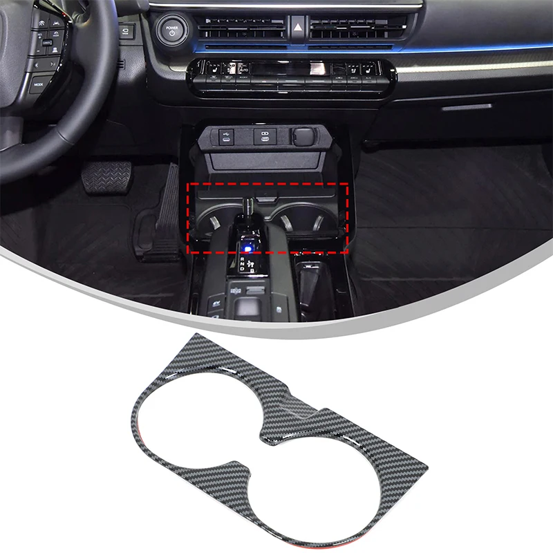 

For Toyota Prius 60 Series 2023+ ABS carbon fiber car front drain cup frame decorative sticker car protection accessories
