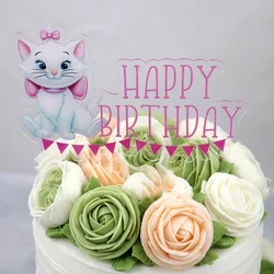 The AristoCats acrilico Cake Topper decorazione di nozze palloncino bambini festa di compleanno forniture ragazza cottura Decor regalo personalizzato