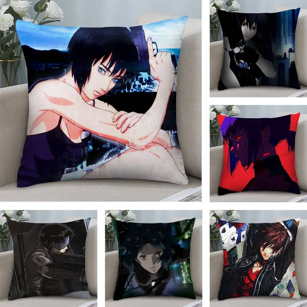 G-Ghost in The S-Shell Pillow Case Plush Fabric Soft  Pillowcase Double Sided Print Cushion Cover Household Gifts
