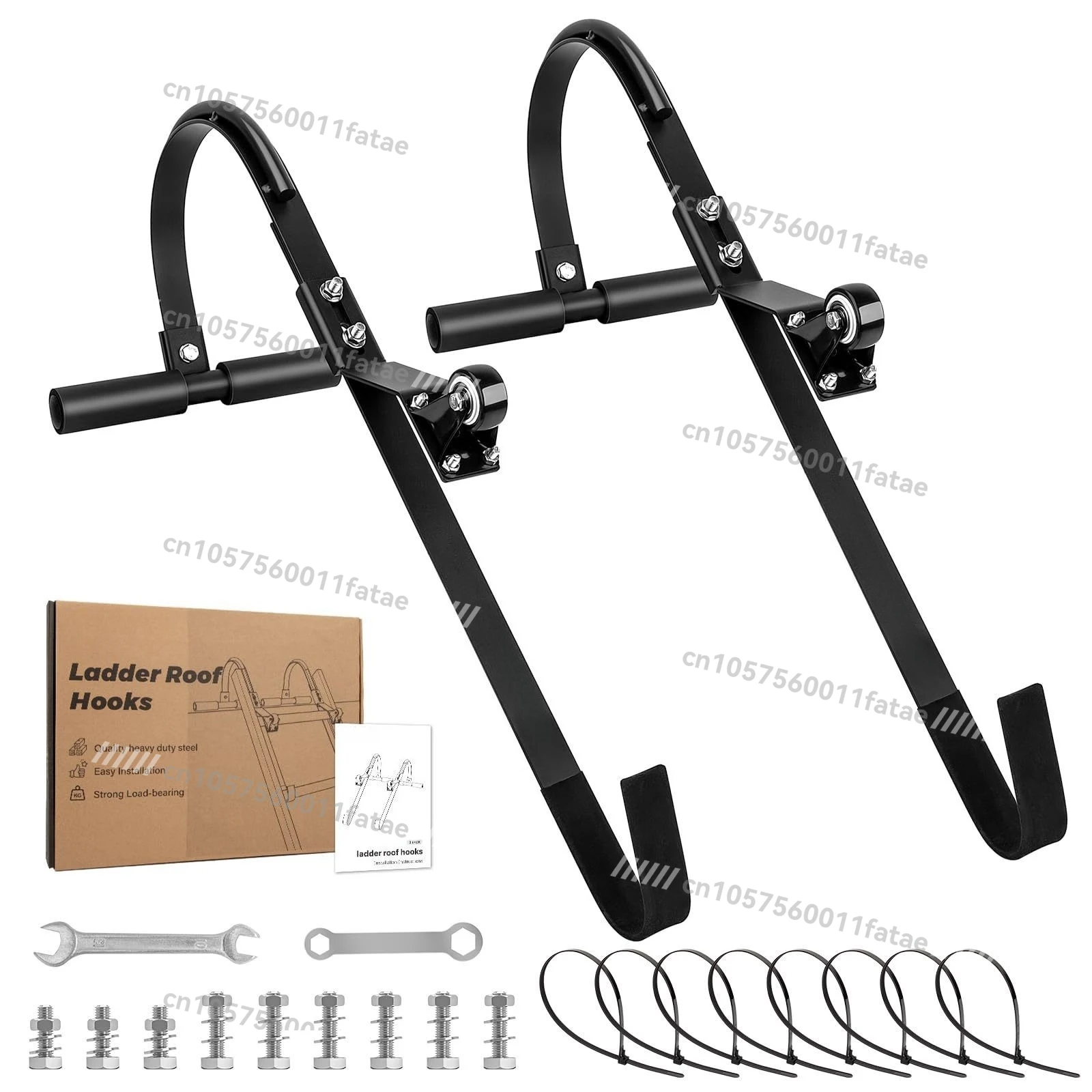 Roof ladder, 2-piece set ladder roof hook, fits most O/D ladder sizes