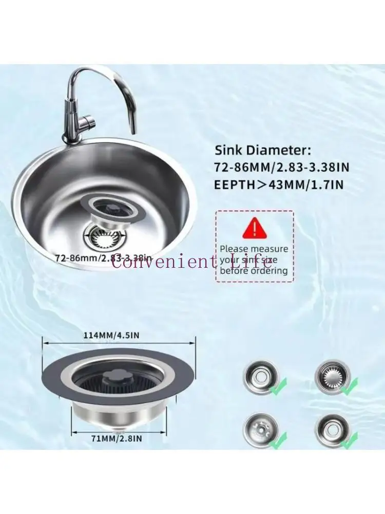 

L1EE Upgraded Sink Drain Strainers Popups Not-Clogging Sink Strainers Basket Filter
